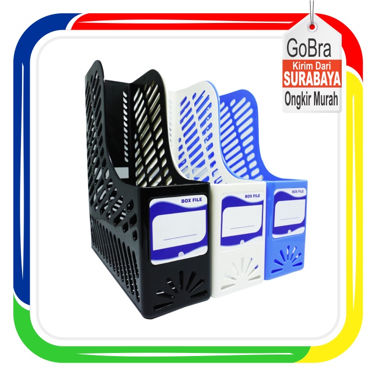 

Gobra ♕ PA060 Box File Premium Tebal Bahan Plastik PVC Tebal Kotak Penyimpanan Dokumen BoxFile Folder Peralatan Kantoran
