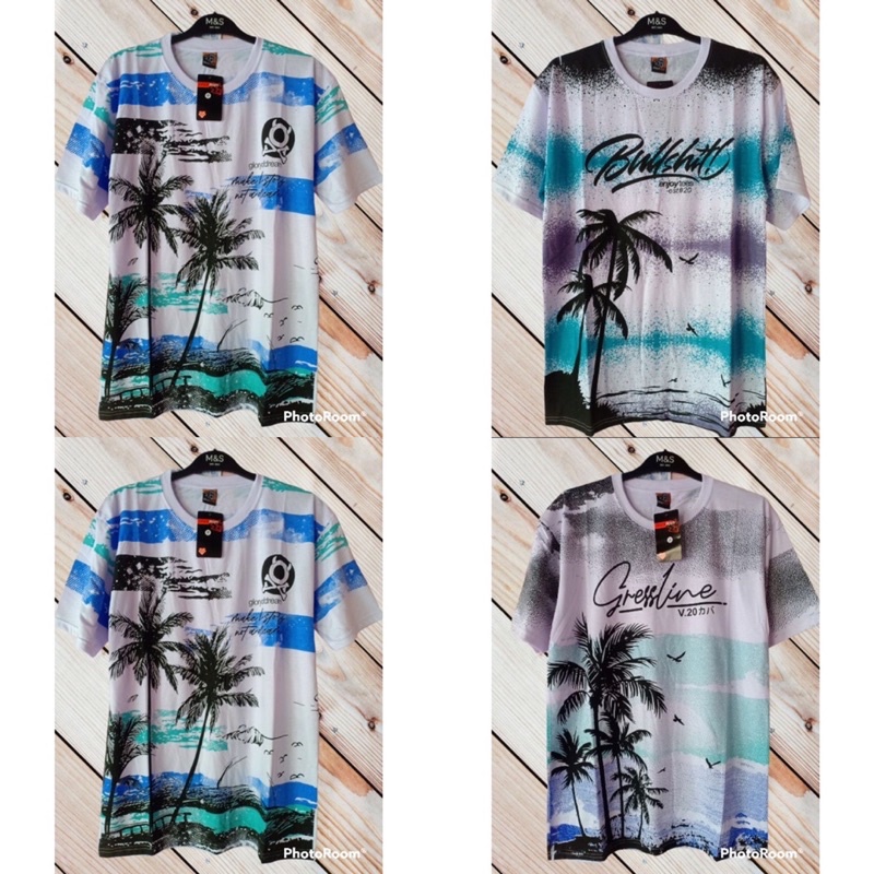 Kaos tshirt pantai surfing katun combed murah