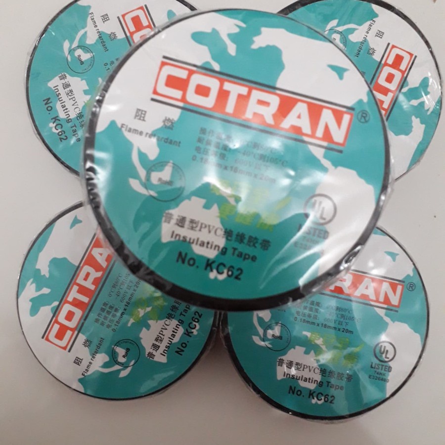 Isolasi Kabel Listrik Cotran Hitam