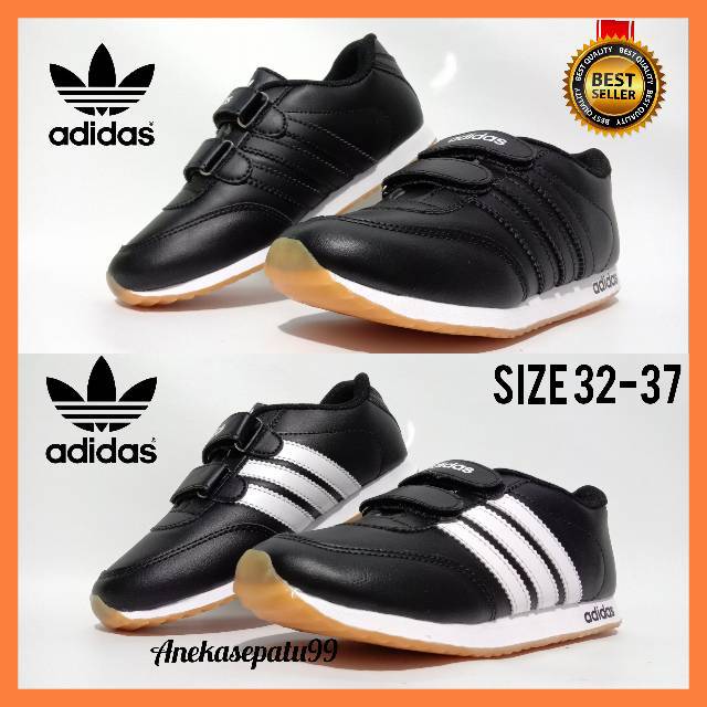 SEPATU ANAK ADIDAS SIZE 32 - 38 MADE IN VIETNAM / SEPATU SEKOLAH ANAK PRIA WANITA UNISEX USIA 5 - 11 TAHUN PAUD TK SD / SNEAKERS ADIDAS KIDS JUNIOR