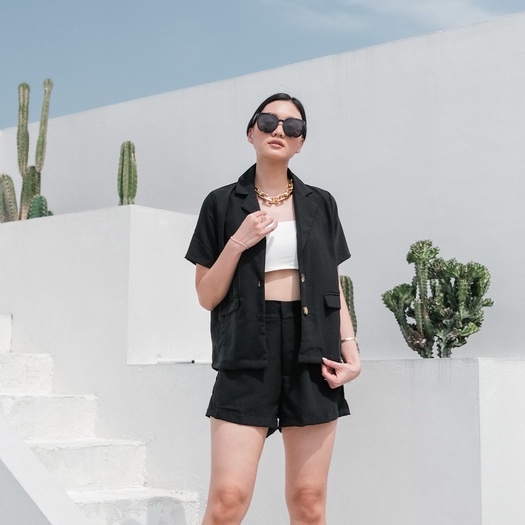 [TAVIA] EDEN SET / SETELAN WANITA / OUTER KOREA WANITA / ATASAN WANITA / BLAZER KOREA WANITA-4