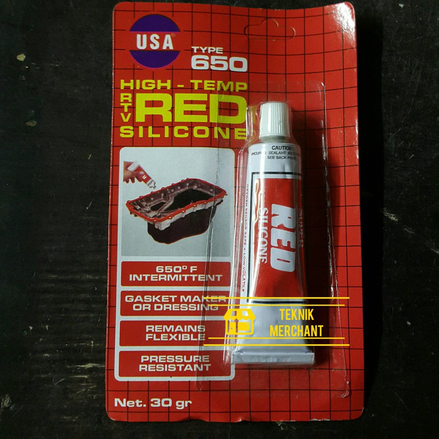 

Usa 650 lem red kecil lem merah 30gr lem silicone red lem red silicon