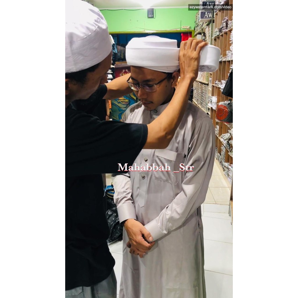 Sorban Imamah Panjang 3 Meter | Imamah Habib (COD)