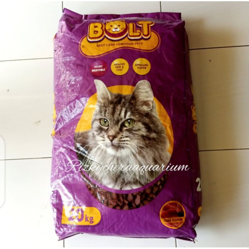 makanan kucing BOLD Tuna 20Kg Bentuk Ikan