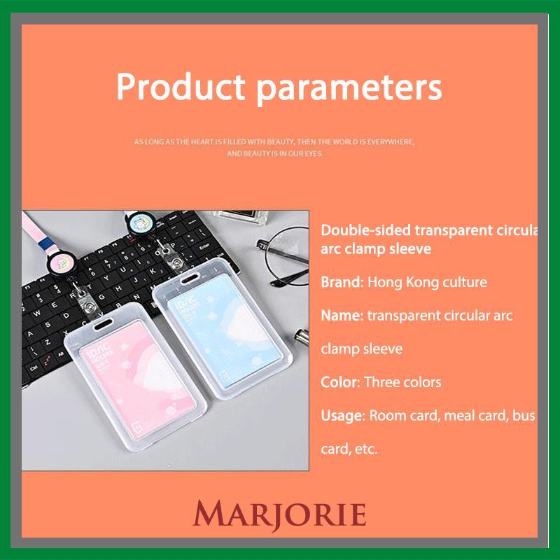 Kartu Bus Izin Kerja Siswa Kartu Makan Plastik Dua Sisi Pemegang Kartu Transparan-MJD