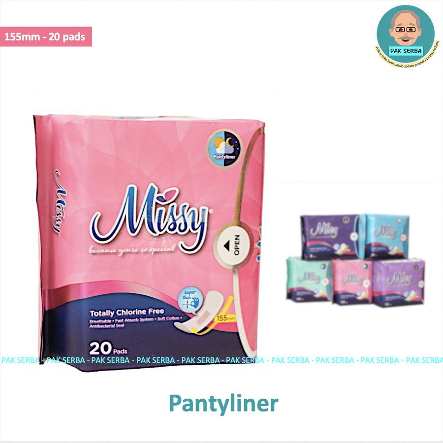 Pembalut Wanita / Pembalut Missy PANTYLINER