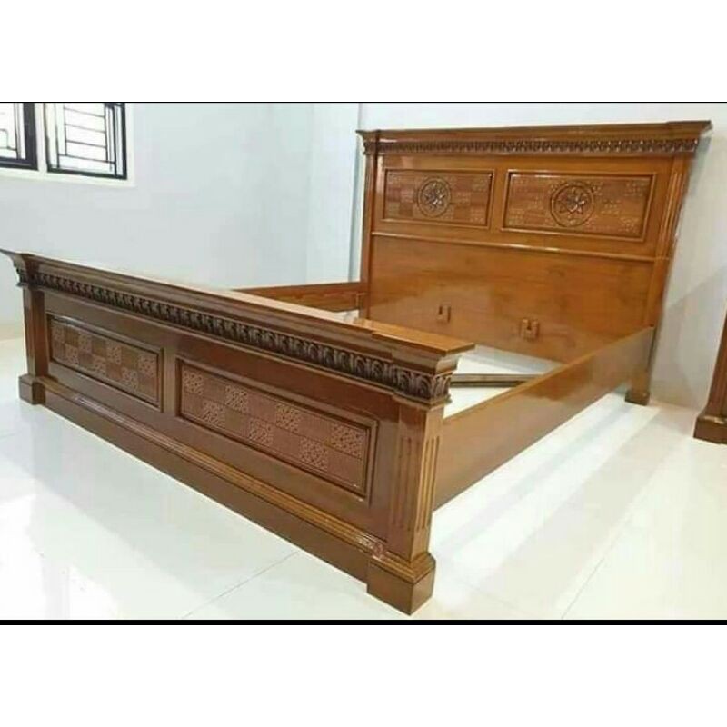 dipan divan minimalis ukir kayu jati no 2 murah promo