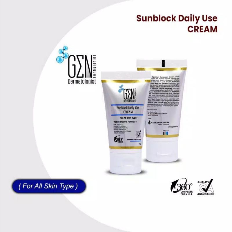 GEN Sunblock daily Use Cream