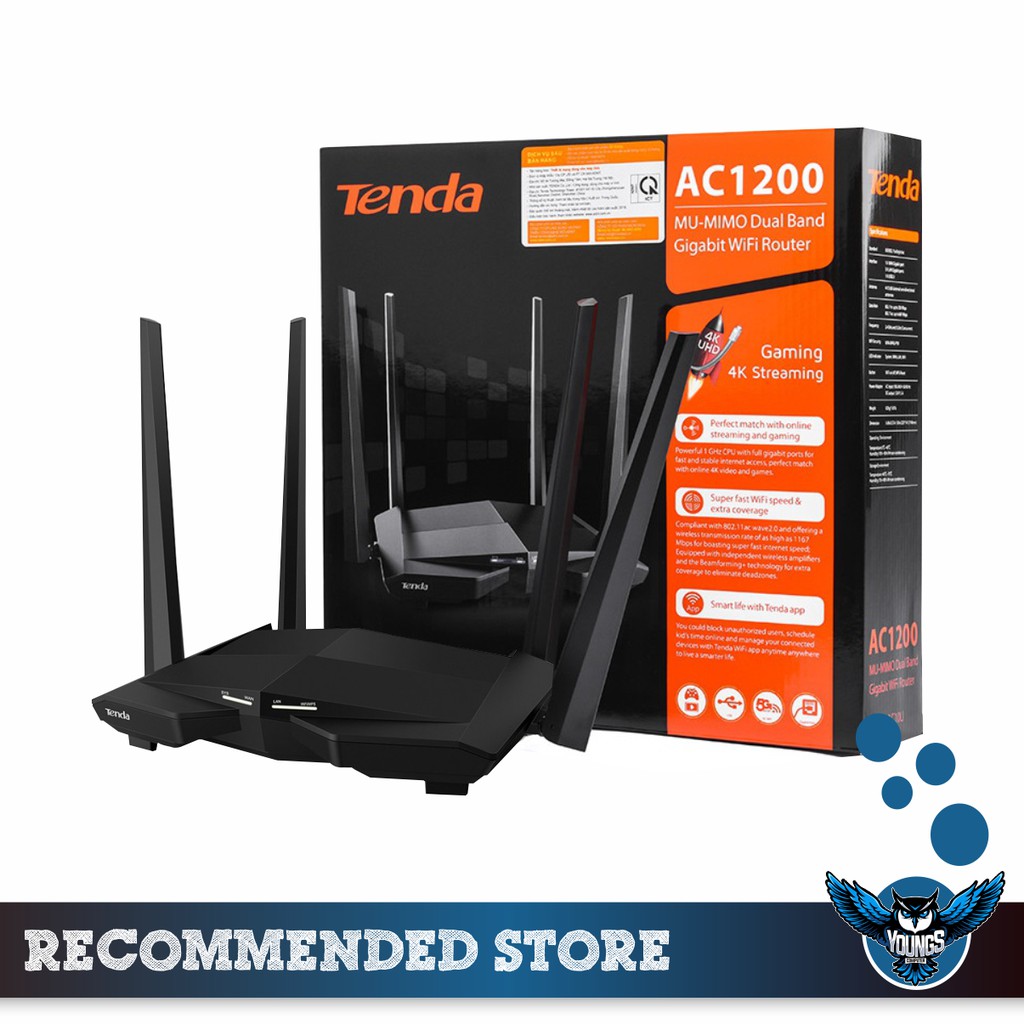 TENDA AC10U - AC1200 MU-MIMO SMART DUAL BAND ROUTER