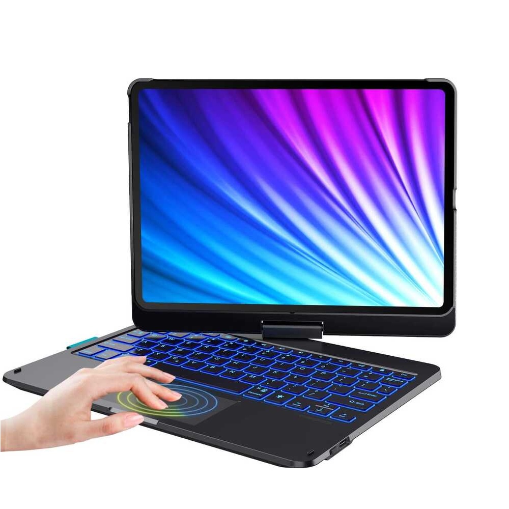 WIWU Waltz Rotating Keyboard with Touchpad - 10.2-inch (2019/2020) &amp; 10.5-inch (2017/2019) - Casing dengan Keyboard Bluetooth