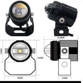Lampu Tembak Sorot LED LASER GUN LED D2 Mobil Motor 30Watt 2 Warna Putih Kuning Mini 30 Watt 30W LAM