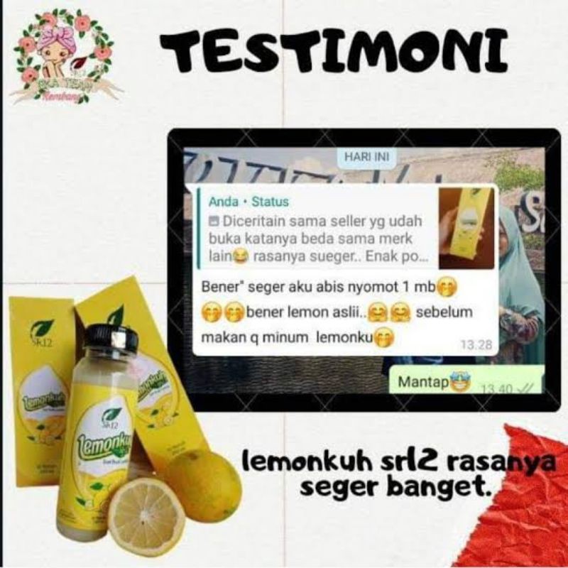 

TERBARU !!! LEMONKUH SR12 99,96% SARI BUAH LEMON