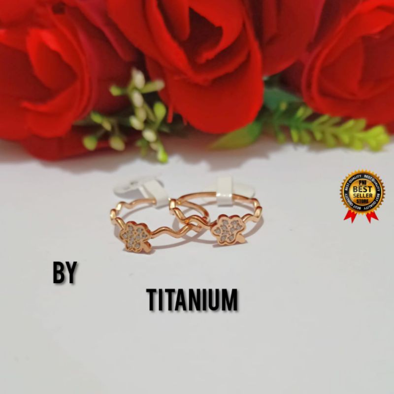 CINCIN TITANIUM PRIA WANITA 1pcs MOTIF PILIHAN ANTI KARAT BAHAN BERKUALITAS