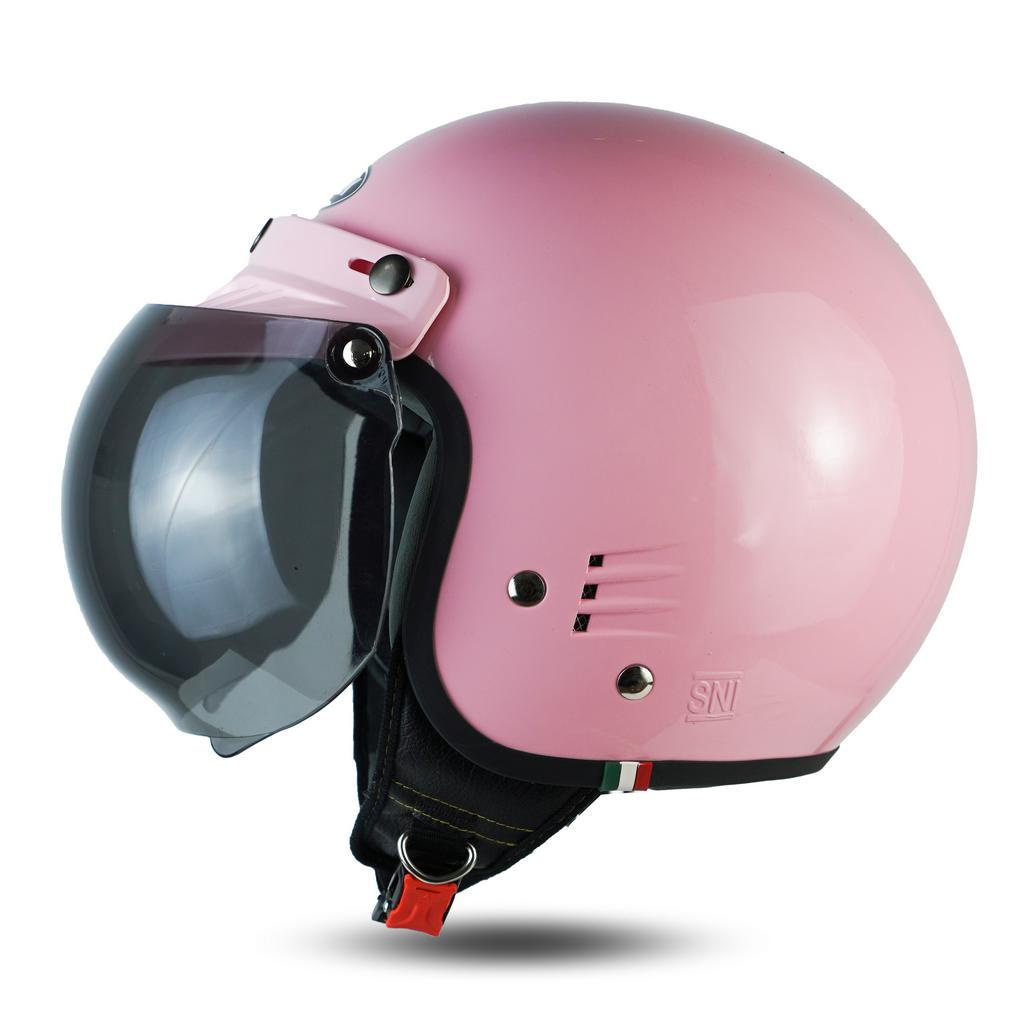 Helm Bogo Retro Dewasa Wanita Cewek Kekinian Motor Sni Terbaru