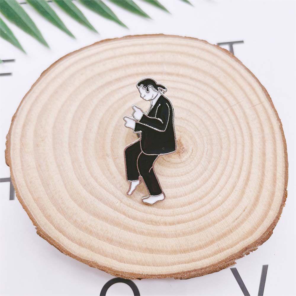 Mxbeauty Lucu Bros Hadiah Untuk Wanita Pria Hadiah Untuk Anak-Anak Kerah Bros Pulp Fiction Badge Pin Kerah Pin Enamel Pin