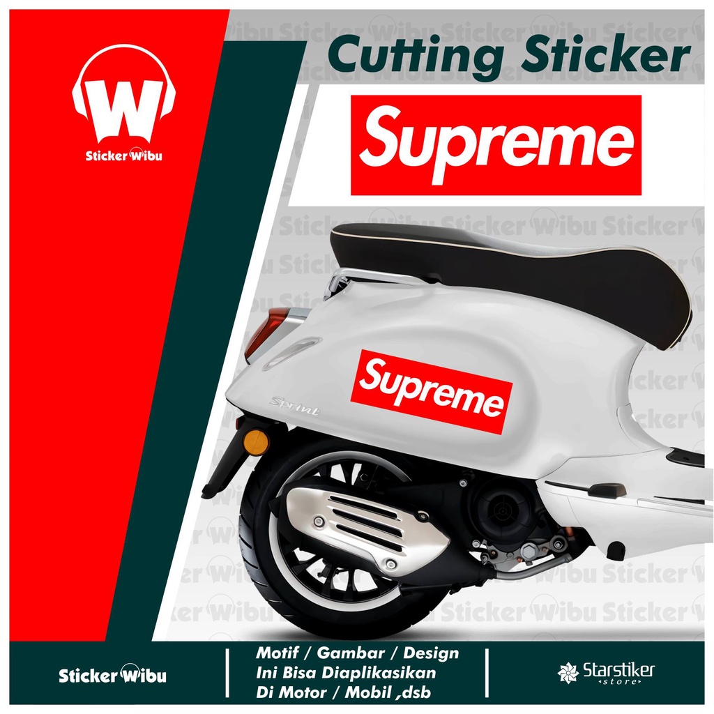 STRIPING VESPA / SUPREME / STICKER / STIKER / CUTTING / SUPREME / VESPA / STIKER CUTTING VESPA MATIC