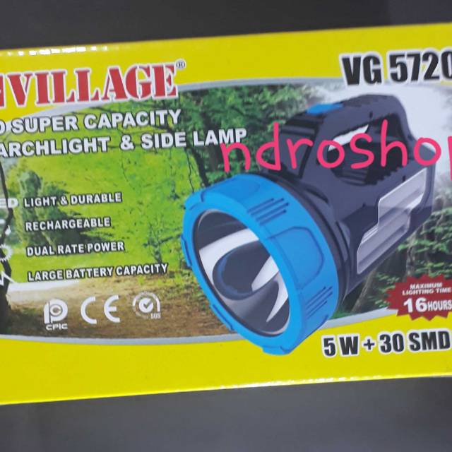 Lampu senter cas village VG5720