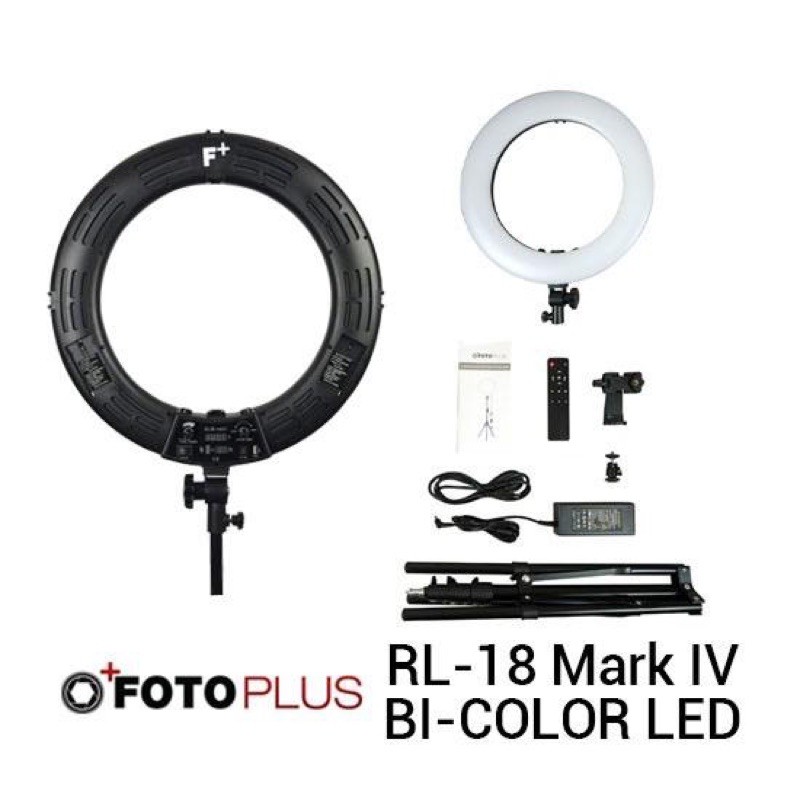 Lampu RingLed Fotoplus Ringlight/Ring Light RL-18 Mark II Bi-Color LED For Foto Beauty