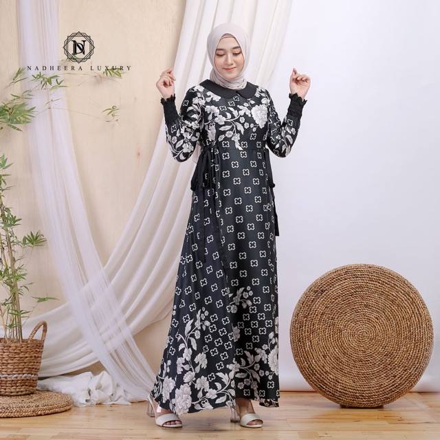 VANILA DRESS By nadheera Luxury | Vanilla Dress free Hijab N-009