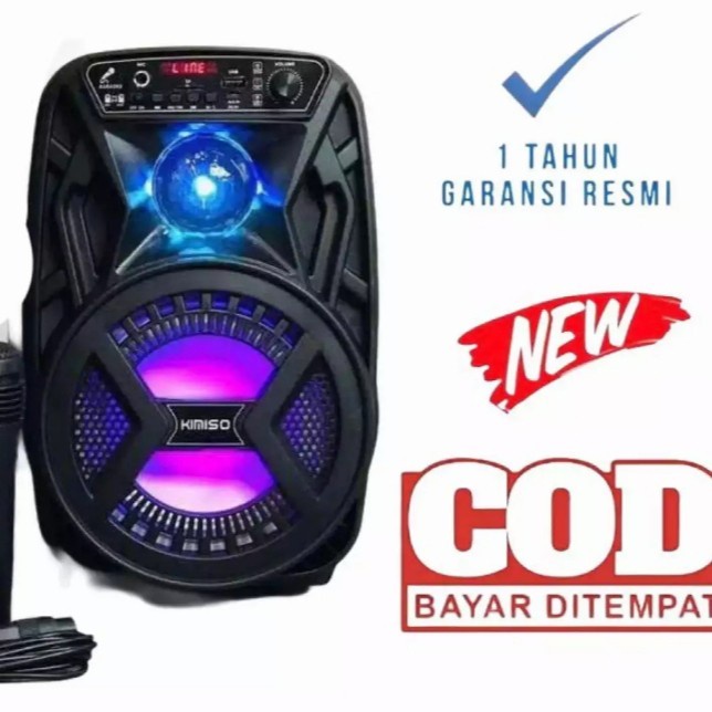 *COD* Speaker Bluetooth 6.5&quot; Karaoke Portable KIMISO QS 3603+Free Mic kimiso