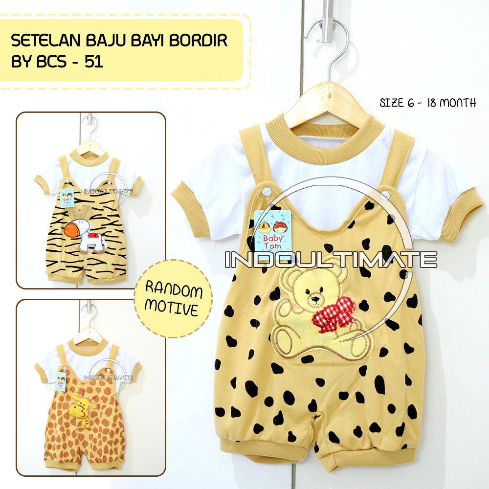 BABY TOM Setelan Baju 3bln-2th Bayi laki laki Perempuan baju stelan pakaian kaos bayi newborn BCS-51