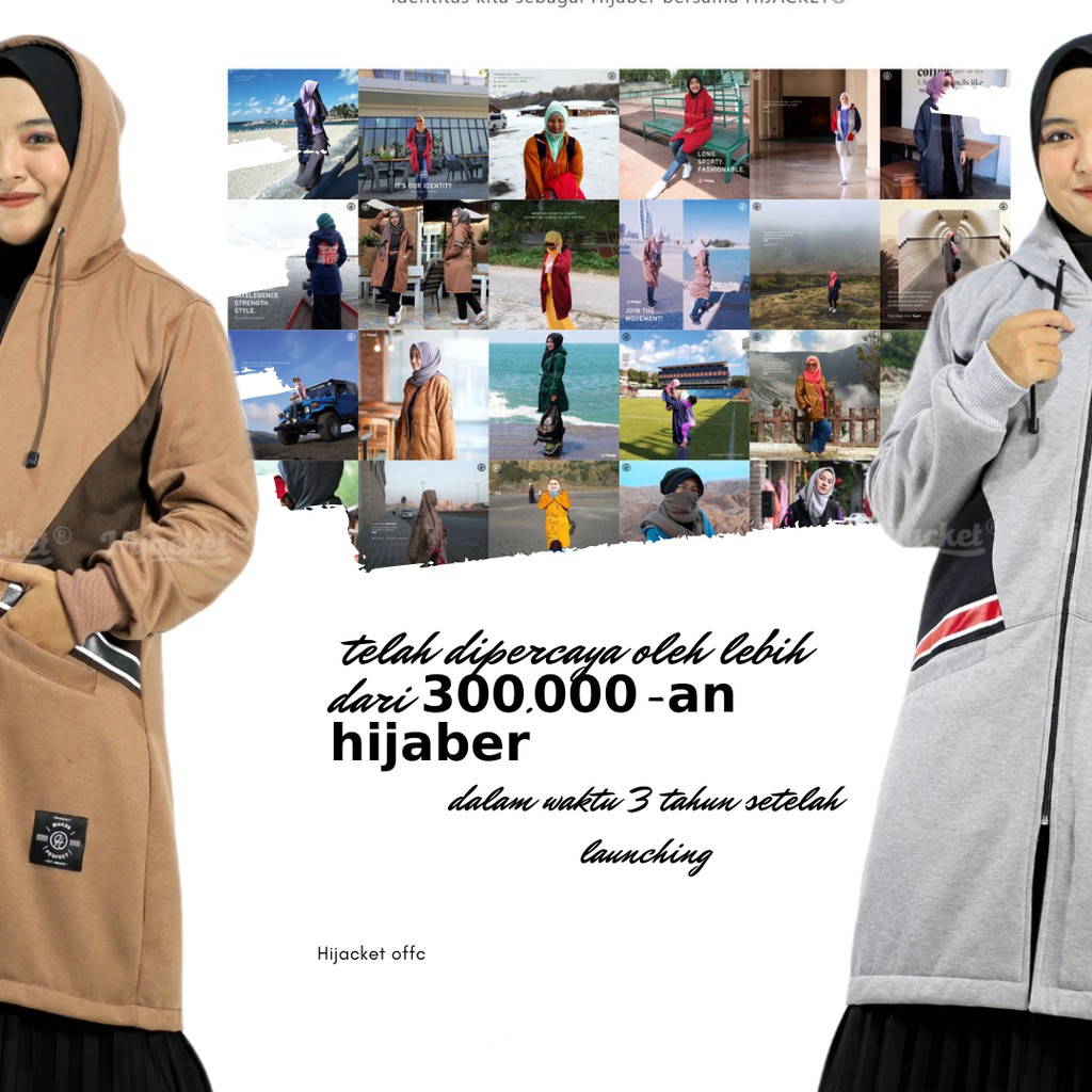 New HJ-RHN GREY HIJACKET® RIHANNA  / jaket wanita muslimah / jaket hijaber hijaker rihana-4