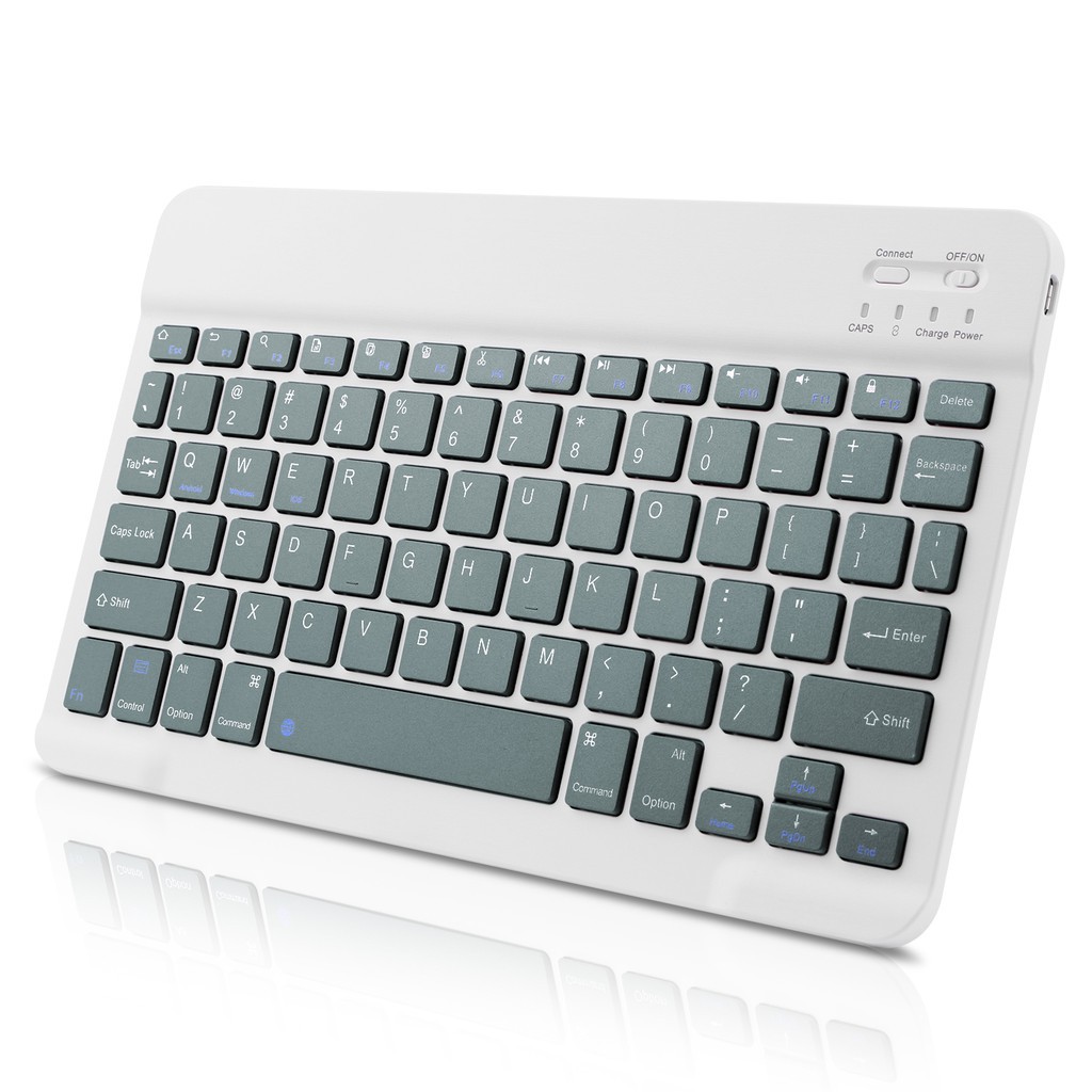 10 inch Wireless Bluetooth Keyboard Mouse Set Lightweight Portable For iPad Samsung Xiaomi Phone-OnlyKeyboard D-green