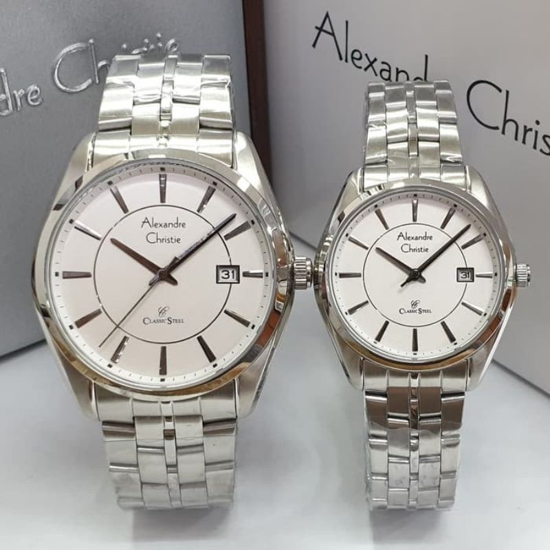ALEXANDRE CHRISTIE AC 8578 JAM TANGAN COUPLE ORIGINAL