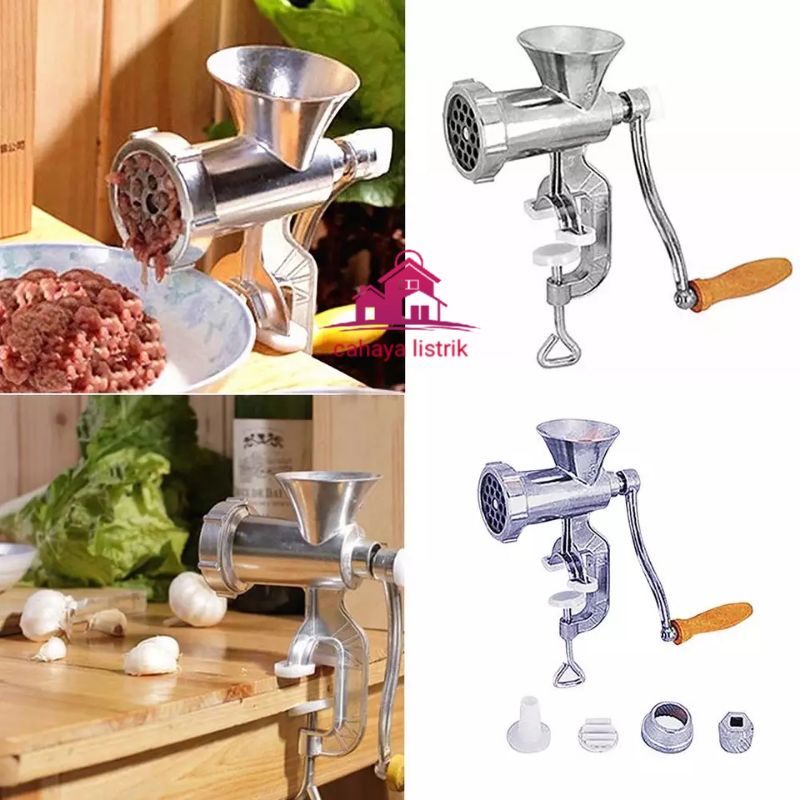 Multifungsi Penggiling Gilingan Daging Meat Mincer Manual Stainlees