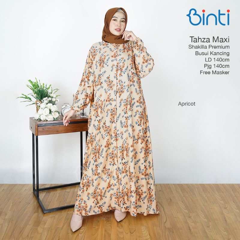 tahza maxi jumbo gamis jumbo ld 140 by binti