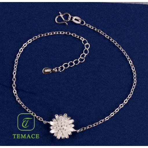 GELANG KAKI PERAK ASLI SILVER 925 LAPIS EMAS - MODEL MILANO KACA - PERHIASAN PERAK WANITA - PERAK ASLI ADA SURAT