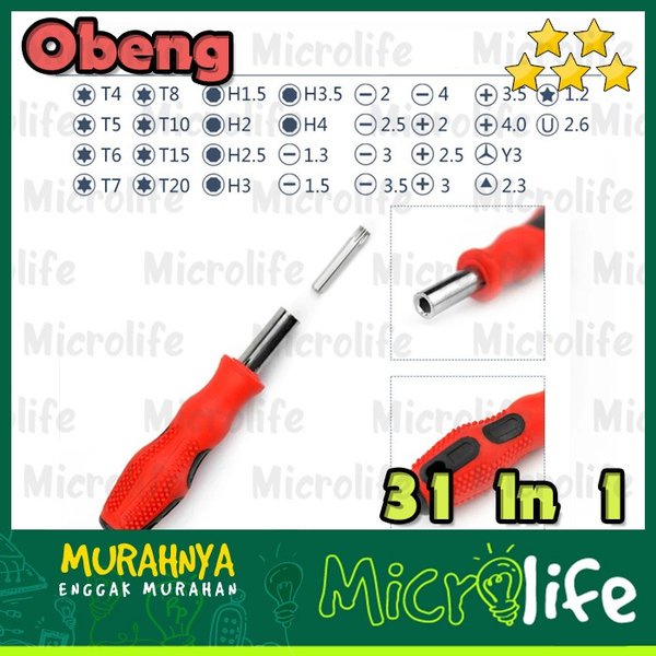 Obeng Set 31 in 1 Utk HP Kacamata Laptop PC Elektronik