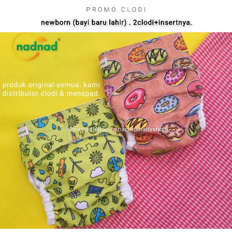 Clodi Nadnad cover perekat +insert 200ml 3-11kg (0bulan-3tahun) velcro rekat kreket prepet new born 