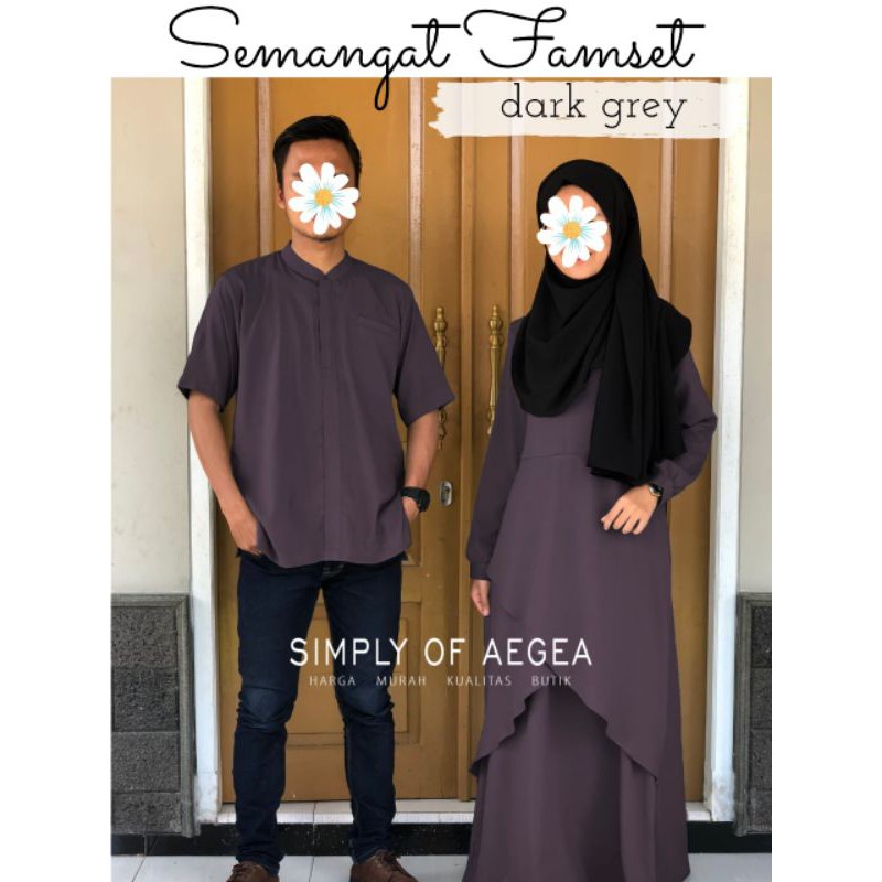 Gamis Couple Ibu dan Anak Keluarga Terbaru Famset Semangat Dress Muslim Couple Fashion Muslim Couple