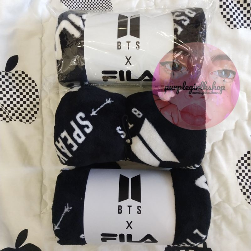 Jual [READY STOCK BACA DESKRIPSI] Selimut Blanket Fila X BTS Speak ...