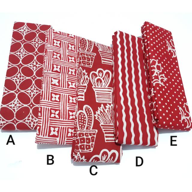  KAIN BATIK CAP GARUTAN  MERAH BENDERA Shopee Indonesia