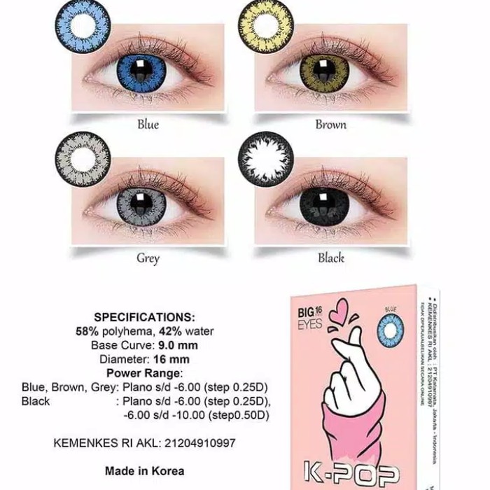 ❤ RATU ❤ Softlens X2 K-pop Normal | Soflens Kpop By Exoticon Big Eyes Dia 16mm