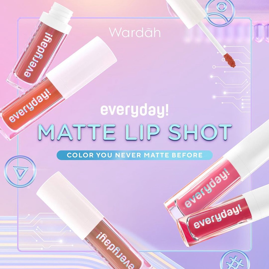 ⭐BAGUS⭐ WARDAH EveryDay! Matte Lip Shot 1,8 gr | Lip Cream | Lip Tint | Lip Stain | Quick Set | Lip Matte | BPOM