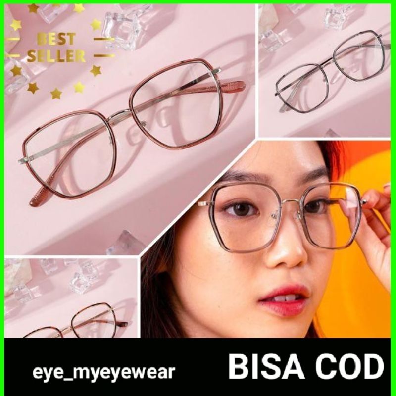 Kacamata Photocromic Antiradiasi Bluecromic Blu-ray Gratis Frame Lensa Minus Normal Silinder 0230