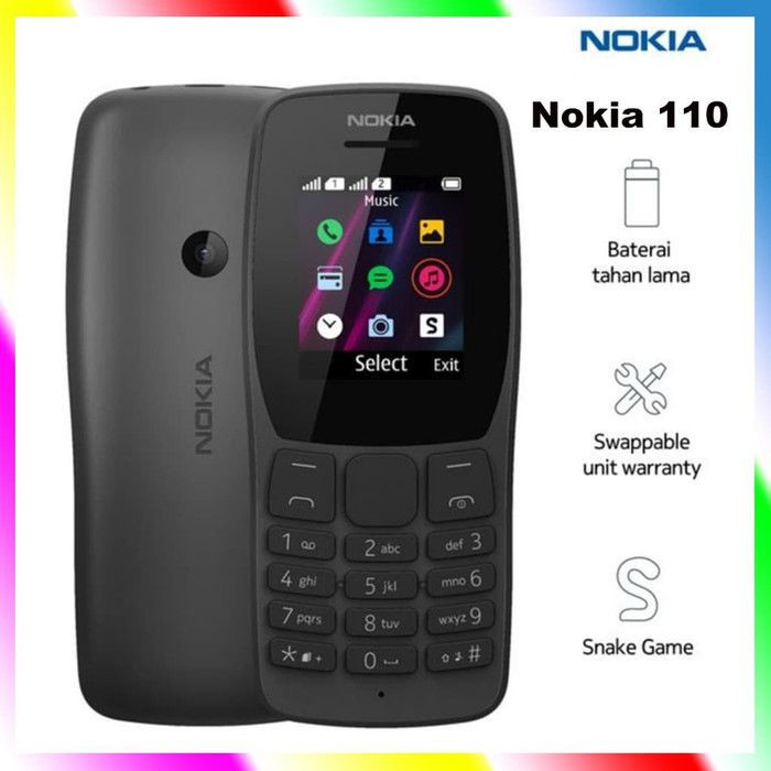 Nokia 110 - black original garansi resmi