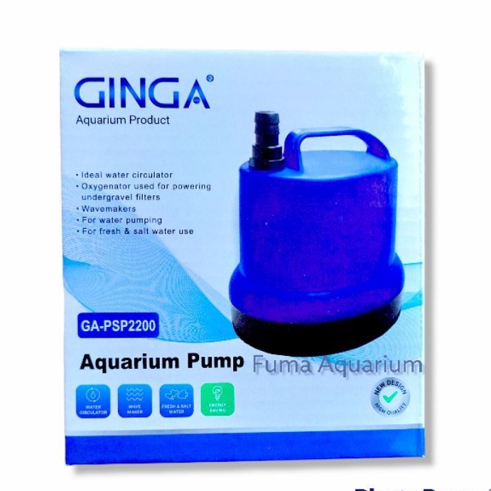 Pompa celup GINGA PSP 2200 Pompa Filter Kolam / Aquarium / hidroponik /waterfall low Watt power head Submersible Pump ph