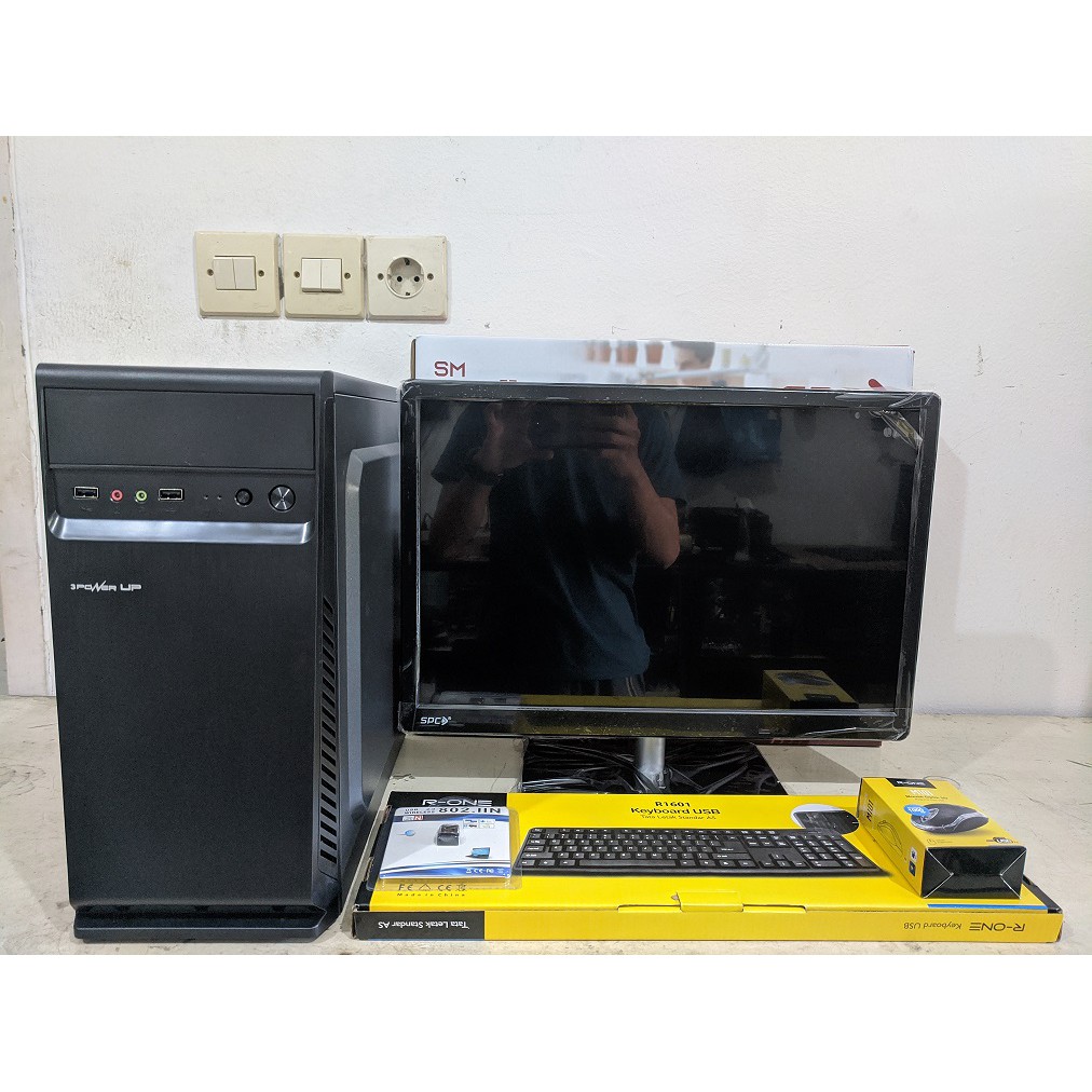 PC RAKITAN CORE 2 DUO RAM 4GB HDD 500GB LED 19 INCHI