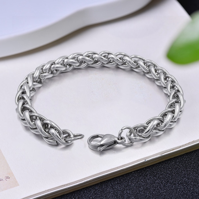 Fancyqube Gelang Bahan Titanium Steel Gaya Vintage Untuk Pria