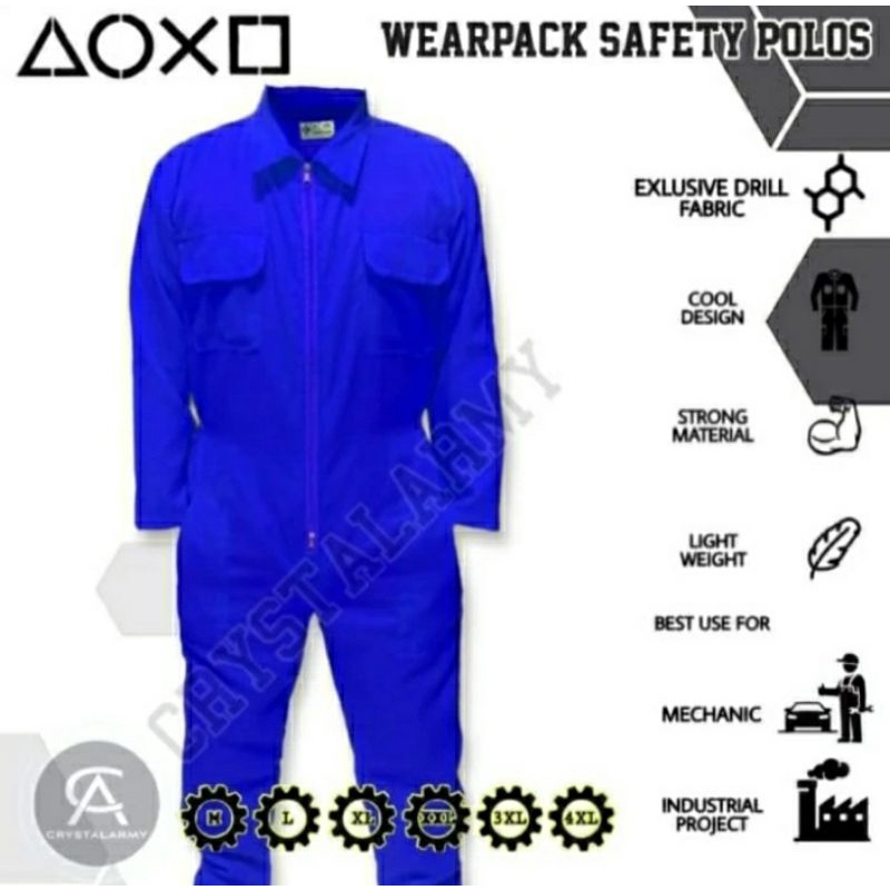 wearpack safety termurah / wearpack bengkel / seragam baju safety / katelpak safety