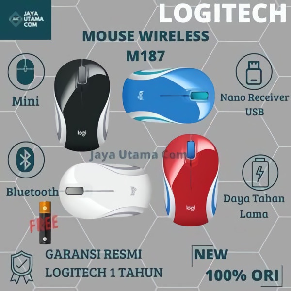 Mouse Wireless Logitech M187 Original