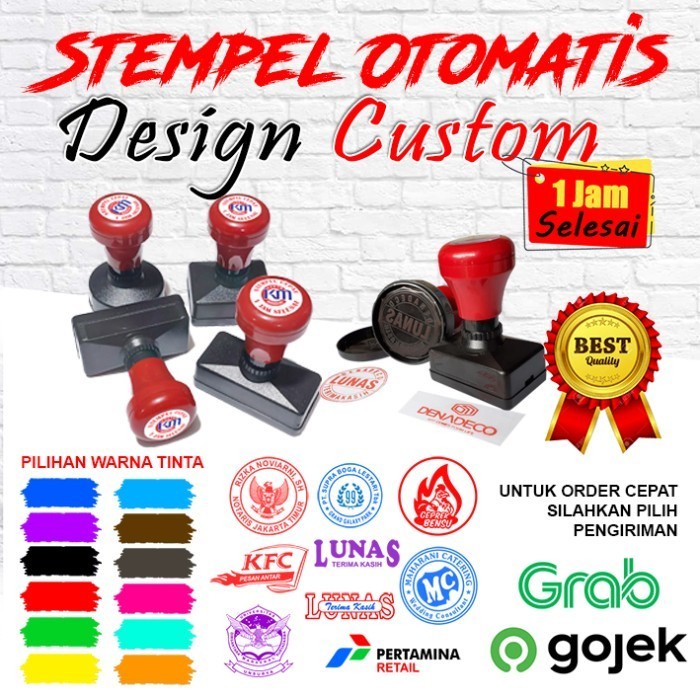

stempel otomatis I desain custom I termurah - KECIL, 1 WARNA