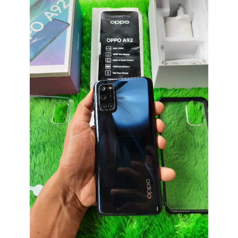 HANDPHONE HP SECOND BEKAS OPPO A92 6/128 FULLSET MULUS 99%