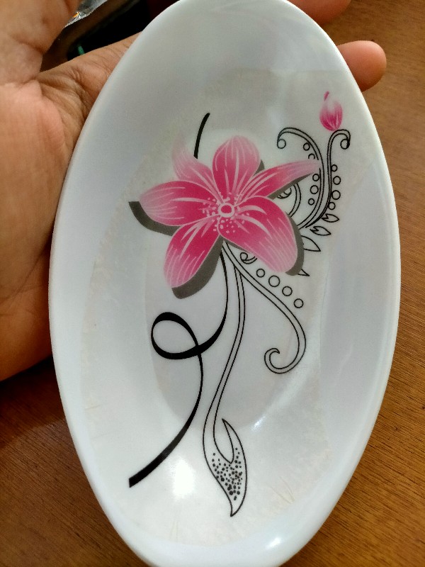 Souvenir Mangkuk Oval Melamin Kemasan Plastik