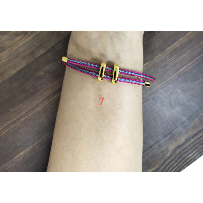 Fifi Fashion Gelang tali kawat anti air Waterproof charm liontin mainan pandora/emas hongkong serut