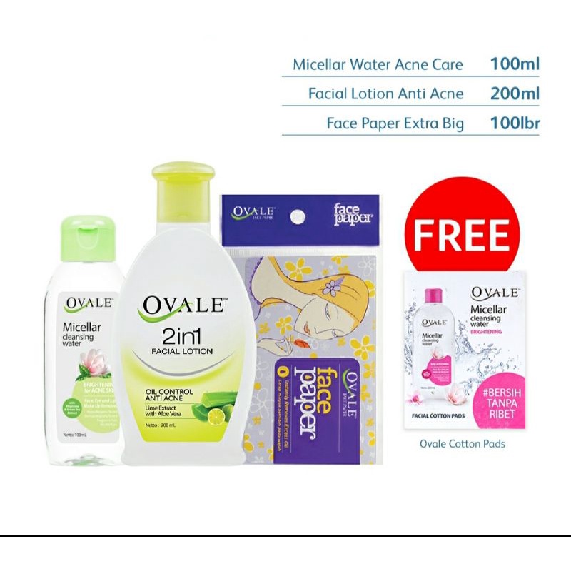 Ovale Anti Acne Micellar Water /Face Paper